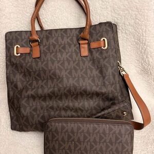 Michael Kors Brown Tote Bag and wallet